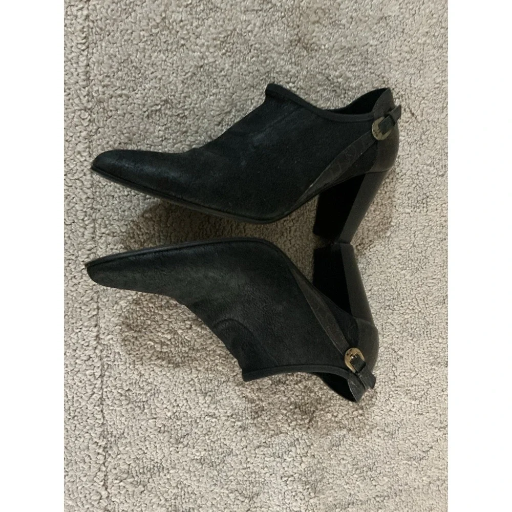 Donald J Pliner Tabia Ankle Booties Mock Croc Western‎ Leather Heel 9 Shoes